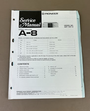 Pioneer A-8 Manuale di