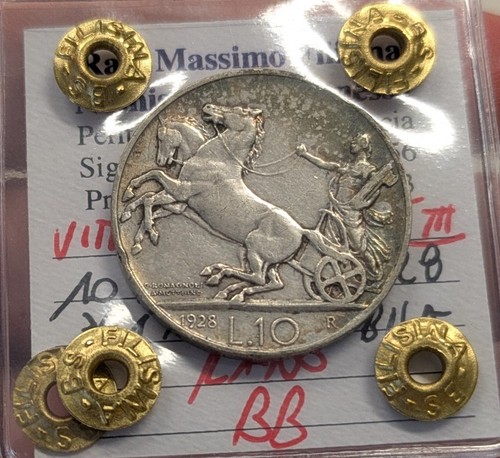 Veiii lire argento biga - 10,