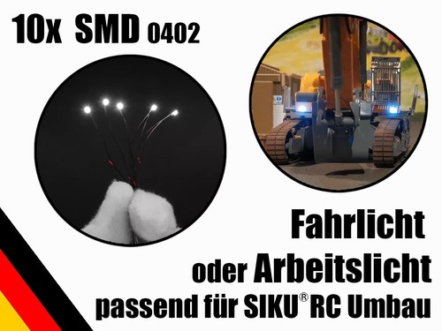 10x led smd 0402 - 10x, di