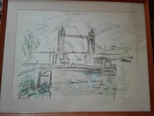 FIORAVANTE SEIBEZZI LITOGRAFIA RITOCCATA A MANO CON COLORI A CERA . 1949