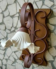 LAMPADA PARETE APPLIQUE RUSTICO COUNTRY SALONE TAVERNETTA INTERNI TERRACOTTA