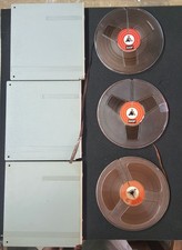 3x BOBINE NASTRO MAGNETICO 15cm (5") BASF  HI-FI REEL TO REEL (013)