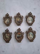 Set di 6 piccoli quadri ovali