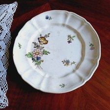 Antico piatto Soc. Cer. Richard Vecchio Lodi fiori dipinto a mano 21,5 cm