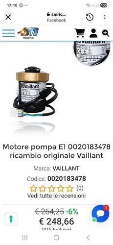 Vaillant motore pompa - vaillant, acqua