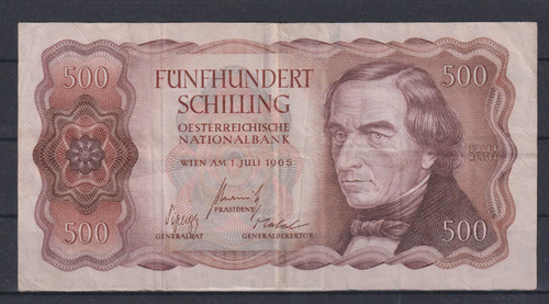Austria 500 scellini 1965