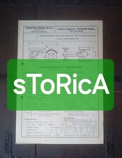 TRATTORE PORSCHE 108 JUNIOR Scheda Omologazione italiana Originale 1958 DIAGRAM 