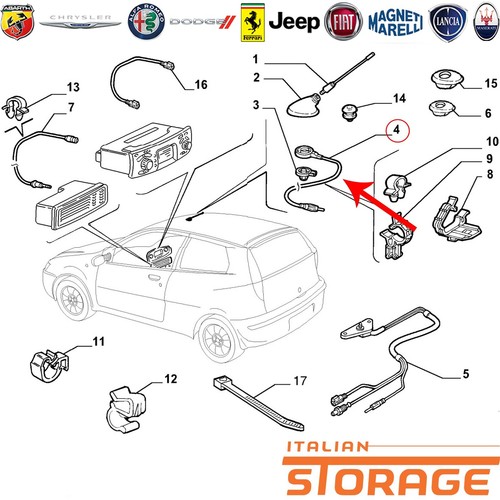 Fiat punto 188 - punto, antenna