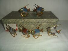PESCI ARTICOLARI D'APPOGGIO CLOISONNE' VINTAGE FISH EPOCA XX