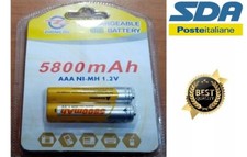 Batterie Pile MINIStilo AAA Ricaricabili 5800 mAh NI-MH 1,2 V