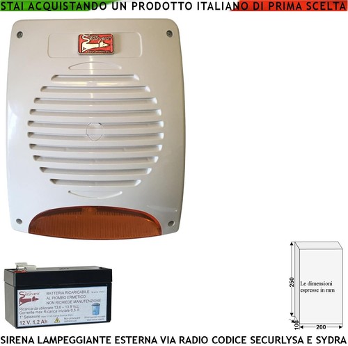 Sirena lampeggiante esterna - lampeggiante,