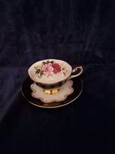Tazza e piattino regina ebano