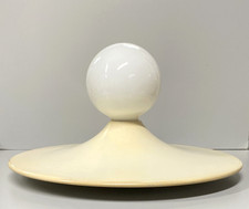 LAMPADA SOFFITTO PARETE Stilnovo DISCO DESIGN G. Gorgoni METALLO BIANCO ø 39cm