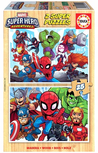 Educa 2x25pz marvel super - educa,
