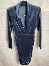 Abito donna Zara blu velluto