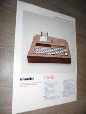 Brochure / Depliant OLIVETTI P 6040 personal minicomputer - mini basic - 1977