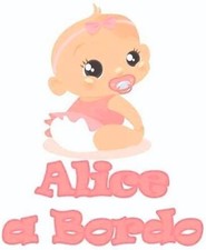 KIT di 2 Adesivi Bebe a bordo