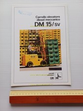 OM Carrello Elevatore Diesel Meccanico DM 15-SV 1974 depliant originale