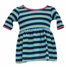 Abito maniche lunghe blu a