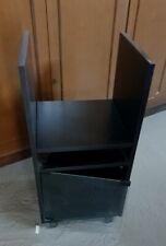 MOBILETTO CON CASSETTO E ROTELLE PC /TV /GIRADISCHI /IMPIANTO STEREO COLORE NERO