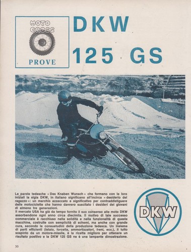 Advertising test moto dkw 125 - advertising,