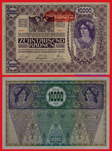 Austria 10000 coronas kronen - 10000,