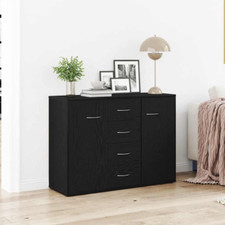 vidaXL Credenza Rovere Nero