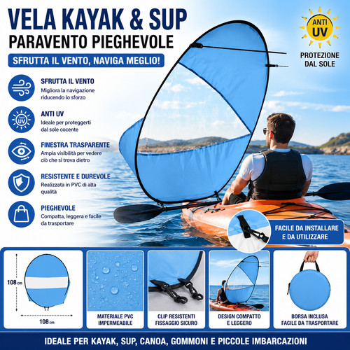 Vela kayak sup 108x108 - kayak, cm