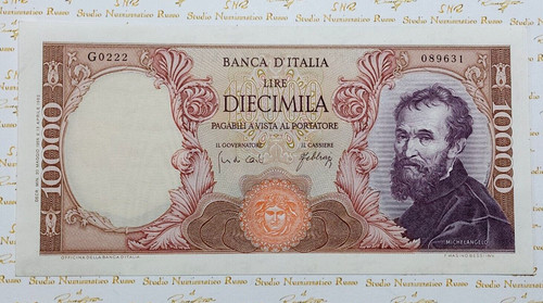 10000 lire michelangelo - lire,