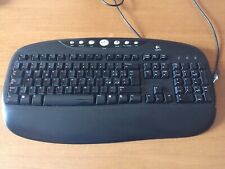 Tastiera multimediale nera USB Logitech Y-UF49 con poggia polsi come nuova