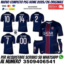 Maglia Psg Paris Saint Germain 2025 2026 Dembelè Douè Hakimi Kvaratskhelia Home