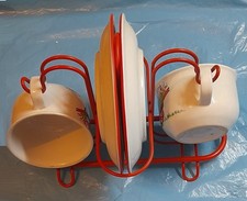 servizio da tè da 2 su rastrelliera per la colazione in ceramica country marchio