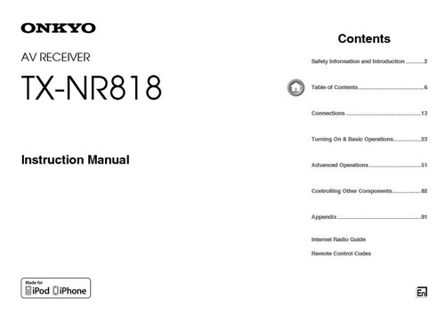 Onkyo integra nr818 - onkyo, tx-nr818