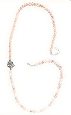 Collana Lunga Perle Rosate