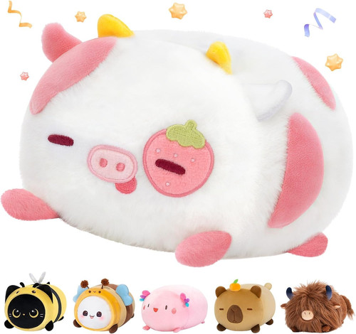 Peluche mucca con occhi - peluche,