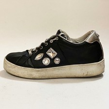 Apepazza Sneakers 39 Nero Bianco Gioielli Decorativi Argento Casual Streetwear