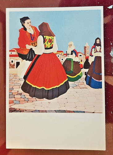 Cartolina costumi sardi - cartolina,