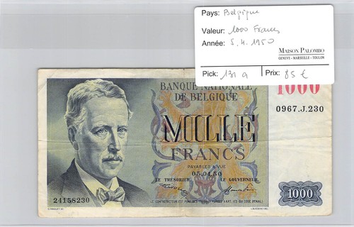 Banconota belgio 1 - -, 1.000