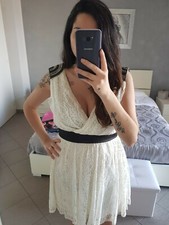 Abito in pizzo bianco