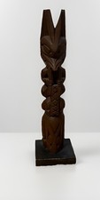 Early Mosquito Beaver Totem Pole di Ray Williams intagliato a mano 13” H/firmato