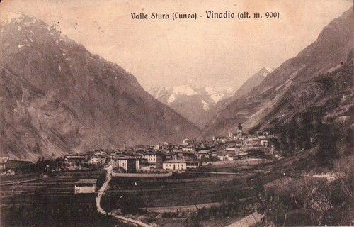 Cartolina vinadio valle - vinadio,