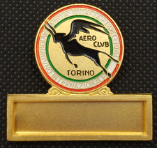 AERO CLUB TORINO TARGHETTA DISTINTIVO AVIORADUNO INTERNAZIONALE 1961
