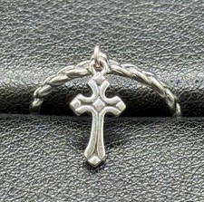 Anello Pendente Croce Cavo