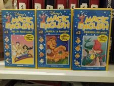 MAGIC ENGLISH - WALT DISNEY - (3 VHS) numeri 1 - 2 - 3 DEAGOSTINI JUNIOR