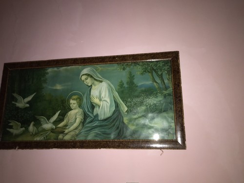 Antico quadro con madonna - madonna, e