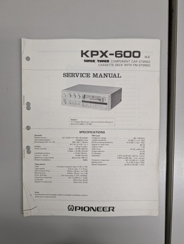 Pioneer kpx 600 component - kpx-600,