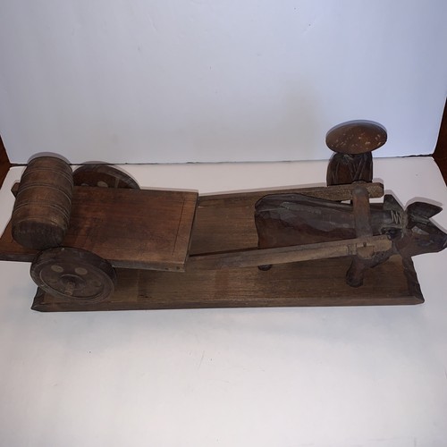 Bue legno intagliato mano - bue, in