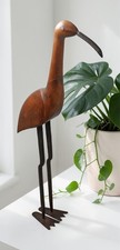 Scultura In Legno Vintage Gru