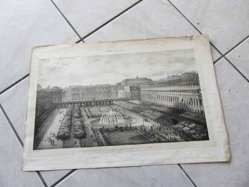 Gravure 1828 paris - 1828, vue