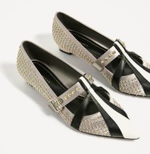 Ballerine Zara grigio raso con